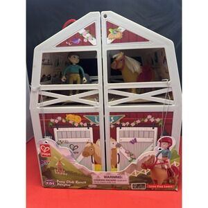 Hape: Pony Club Ranch - Wooden 2 Level‎ Barn Dollhouse, Ages 3+